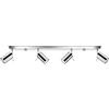 Lampada da Soffitto 4xGU10 RING 4L Orientabile in Acciaio