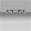 Lampada da Soffitto 4xGU10 RING 4L Orientabile in Acciaio