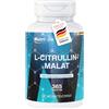 Nutrifair L-citrullina malato, 365 compresse, 6600mg per dose giornaliera, 100% L-citrullina DL-malato senza additivi, Altamente dosato, 100% Vegano, produzione tedesca e test di laboratorio,