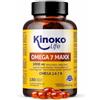 Kinoko life OMEGA 7 MAXX 180 Capsule (Scorta 3 Mesi) Olio di Olivello Spinoso 1000 mg Dose Giornaliera (500 mg per Capsula) Omega 3 6 7 9 + Vitamina E Benessere di Pelle, Mucose e Comfort Oculare Naturale e Senza
