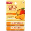 Burt's Bees Idratante naturale balsamo per labbra, mango con cera d'api e estratti di frutta 2 tubi