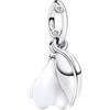 Vegaine Ciondolo Fiore Della Neve Charms per Braccialetti Charms San Valentino Natale Gioielli Regali per Donne
