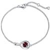 FANCIME Braccialetto in argento Sterling 925 con pietra portafortuna di gennaio, delicato simbolo dell'infinito, gioiello con granato naturale, regalo per donne e ragazze