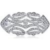 Bling Jewelry Collana accattivante Grande Pave Matrimonio Cristallo Moda Gatsby Vintage Art Déco Stile Sciarpa Spilla Da Donna Argento Ottone