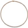 Bling Jewelry Classico Tradizionale Collana Da Tennis Affermazione Con Zirconi Cubici Aaa CZ Graduati A Prigioniera Rotonda Per Donne Sposa Promozione Matrimonio Placcata In Oro Rosa