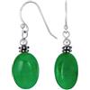 Bling Jewelry Orecchini Pendenti In Giada Verde Stile Bali Con Dettaglio Milligrain Per Donne Argento Sterling .925 Con Gancio A Filo Ossidato