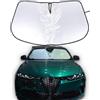 PIUGILH Parasole pieghevole per auto, compatibile con Alfa Romeo Tonali, parasole per parabrezza, protezione UV universale, protezione solare per finestrini auto - versione Memory Wire