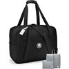 BAGZY Bagaglio a Mano 40x30x25 Eurowings, Borsone da Viaggio Donna 30L Borsa Ospedale Parto con Bagnata Borsone Palestra Sportiva Impermeabile Borsas da Viaggio Nylon Borsa per Aereo Nascita Uomo Nero