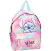 Mybagstory Zaino Rosa e Blu per Ragazza Stitch - Disney - Bambino - Scuola - Asilo