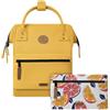 Cabaïa - Zaino Adventurer Marrakech - Small 10L - Idrorepellente - scomparto per PC fino a 10,5″ - 2 tasche intercambiabili - Vegan certificato - Zaino da viaggio, lavoro e scuola - Giallo