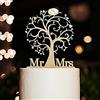 Meet-shop Mr et Mrs Cake Topper,Sposa Decorazione Torta di Legno, per Mr & Mrs Wedding Cake Topper Decorazione