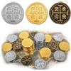 Byhoo 100 Pcs Metallo Pirata Token Set Monete Set Realistico Tesoro Spagnolo Monete per Pirati Scrigno del Tesoro Caccia del Tesoro Cosplay Giocattoli Da Tavolo