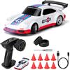 Joellfuner Macchina Telecomandata Drift, 1:43 Mini RC Drift Car, Auto Telecomandata, Micro Macchina Telecomandata con Luce LED, 15km/h, Auto Giocattolo per Bambini di 14 Anni (Standard)
