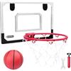 Newpop Canestro Basket da Camera, Minis Hoop Baskets, Canestri da Basket Bambinis, Set da Pallacanestro, Palla Canestros e Cerchio, Giocattolis Sportivi per Bambinos, Adatto Essere Appeso alle Porte