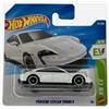 Hot Wheels - Porsche Taycan Turbo S - JJJ05 - HW EV 3/10 - bianco - Porsche Coupe in scala 1:64 - Mattel 2026 (34/250) - Auto sportiva elettrica - Modello licenza