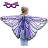 AffeGifts Costume Farfalla Bambina, Grande Capo Farfalla per Bambini Costume Farfalla Wings Fancy Butterfly Mantello Morbido Principessa Farfalla Scialle Dress Up per 4-10 Yeas Old (Violetta)