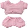 niannyyhouse Vestiti per bambole di peluche, abbigliamento sportivo, felpe, pantaloni, vestirsi per bambole (rosa, 20 cm)