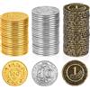Byhoo DND - Set di 150 pezzi in metallo da 3,5 cm, color oro argento, gioco da tavolo RPG, pezzi fantastici pirata festa cosplay