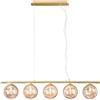 Luce Ambiente Design HONEY lampada a sospensione 5 luci lineare, G9, I-HONEY-SQ5, HONEY [Lampade per Interni > Lampade a Sospensione]