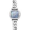KOMONO Moneypenny Revolt Silver Light Blue Women's Japanese Quartz Analogue Watch with Stainless Steel Strap