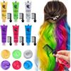 Byhoo Colorazione per capelli scuri, pettine temporaneo per capelli per ragazze e donne. Fantastico regalo per compleanni, Halloween, Natale, pettine di gessetti per capelli 6PC.