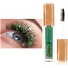 Autmor Lash Diamond Glitter Mascara - Mascara lucido con diamante colorato perlescente per ciglia mozzafiato, duraturo e impermeabile, affascinante trucco per occhi (verde)