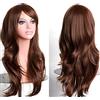 YEESHEDO 28 pollici 70 cm Parrucca Cosplay Delle Donne, Parrucche Lunghe Capelli Ondulati Ricci Con Frangia Per Festa Anime Costume Halloween Testa di moro