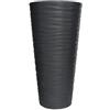 DRW Vaso Alto Rotondo Antracite con Vaso Estraibile 30 x 30 x 57 cm