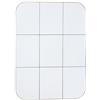 DRW Specchio da parete rettangolare appeso verticale o orizzontale in metallo dorato 60 x 90 x 1,5 cm