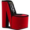 ORE International HBB1821 Espositore per scarpe con tacco alto con ganci portagioie in velluto rosso
