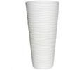 DRW Vaso Alto Rotondo Bianco con Vaso Estraibile 36 x 36 x 70 cm