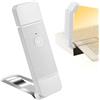 elzle Lampada da Lettura, Luce per Lettura Libri a Letto Ricaricabile Clip, Ricaricabile USB, Lunga Durata Lampada Libro, Portatile Luce Libro Lettura per Gli Amanti dei Libri e Bambini(Bianco)