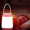 BORUIT Luce notturna per asilo nido, 3 modalità di illuminazione da tavolo, luce bianca calda al tatto, 150 lumen, 16 LED, luce a 360 gradi, impermeabile, ricaricabile, lampada da comodino portatile per