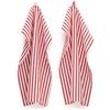 FILU, strofinacci per la cucina, 100% cotone, Rot / Weiß (Streifen), 100 % Baumwolle / 8er Pack