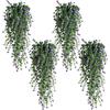 Touosy 4 Pezzi Piante Finte da Interno Piante Artificiali Fiori Finti da Esterno Decorazioni Casa Camelia di Eucalipto per Interni Esterni Casa Decorazione Patio Portico (Viola)