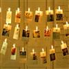 ENLACE Fotoclip - Catena luminosa con clip, 3 m, 20 LED, funzionamento a batteria, luce bianca calda, camera, soggiorno, matrimoni, Natale, feste, appendere immagini