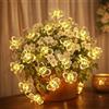AebeChun Catena luminosa a forma di ape, 2 m, 20 LED, ape luminosa, funzionamento a batteria con timer, catena luminosa primaverile a forma di ape, decorazione per cameretta dei bambini, giardino