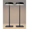EppieBasic Set di 2 lampade da tavolo senza fili, batteria da 18 W, ricarica rapida, 3 temperature di colore, dimmerabili, IP65, impermeabile, per ristoranti, terrazze, esterni