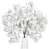 Minnhua 6PCS Rami Fiori di Ciliegio Finti 134CM Fiori Ciliegio Finti Bianco Fiori di Ciliegio Fiori Artificiali di Seta Bouquet Fiori Finti Ciliegio Fiori Finti per Decorazioni Matrimoni Giardino