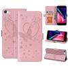 CASAFUNY Custodia per iPhone SE 2022, iPhone SE 2020, Cover iPhone 7/iPhone 8, Custodia Pelle Protettiva Portafoglio Magnetica Flip Case Libro per iPhone 7/iPhone 8/iPhone SE 2/iPhone SE 3(4.7), Rosa