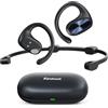 KIM HOST Cuffie Senza Ostruzione Bluetooth - Open Ear Design Ergonomico, Stabilità Max per Sport, Percezione Suoni Ambientali, 8h di Uso Continuo (Nero)