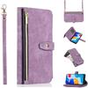Jeelar ESONG Cover per Xiaomi Redmi Note 13 5G Custodia,Portafoglio a Libro in Pelle Flip Cover,Magnetica protezione Wallet Case,Antiurto in TPU con 9 Slot per Schede/Pratico Cordino/Supporto,Viola