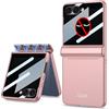 COQUE Custodia Galaxy Z Flip 7 Con pellicola per la privacy,Pellicola Protettiva Guscio Integrato Guscio Pieghevole All-Inclusive,Cover Telefono Pieghevole per Samsung Galaxy Z Flip 7 5G-Rosa