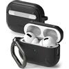 Ringke Onyx Compatibile con Cover AirPods 2a Generazione, Custodia Antiurto Robusta Strutturato TPU con Moschettone Portachiavi - Black Nero