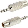 zdyCGTime Adattatore da RCA a 3,5 mm audio TS da 3,5 mm, spina mono maschio a RCA femmina.2 pezzi 3-Pole