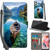 Haninsuze Cover per Xiaomi Redmi Note 12 4G Custodia Cover Pelle Libro Portafoglio con Porta Carte Magnetica Protezione Antiurto Cuoio Flip Case Custodia Cover per Redmi Note 12 4G, barca