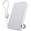 EF ECOFLOW EcoFlow RAPID Mag Qi2.2 Magsafe Powerbank 10000mAh 25W con 36W Cavo Integrato USB C, Qi2.2 Certificato Power Bank Magnetico Caricatore Portatile Senza Fili per iPhone 17/16/15 Pro Max, Bianco