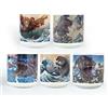 Senza marchio Godzilla Store Japan Godzilla Ukiyo-e Sake Cups Set H 1,7 pollici