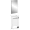 Schildmeyer Gästebad Avio 160734 - Set lavabo e specchio, colore: Bianco opaco