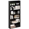 Furinno Basic Libreria Aperta a 6 Ripiani, Scaffale, Organizzatore Portaoggetti, 16.8 x 60 x 134 cm, Espresso